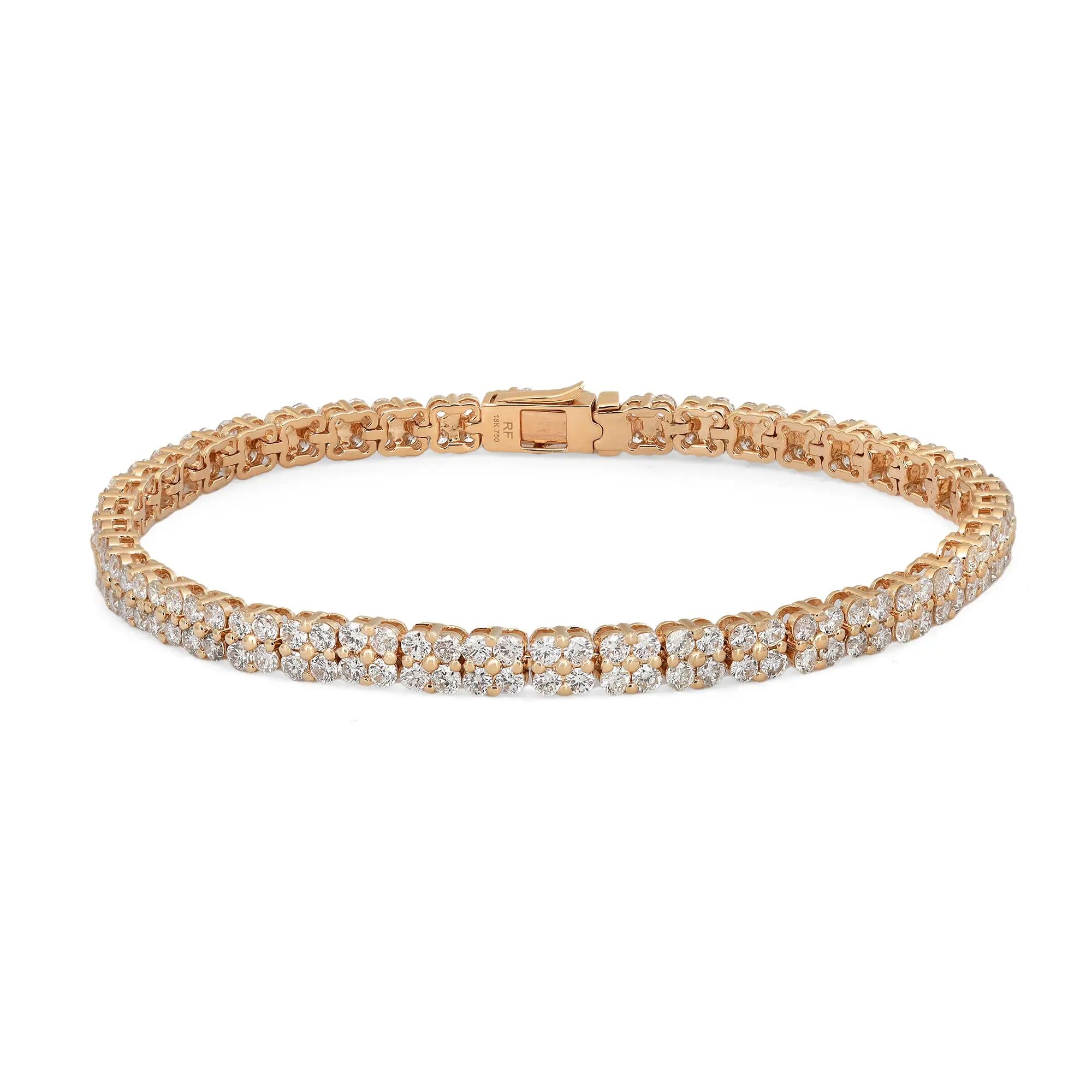 18K Two-Row Diamond Bracelet