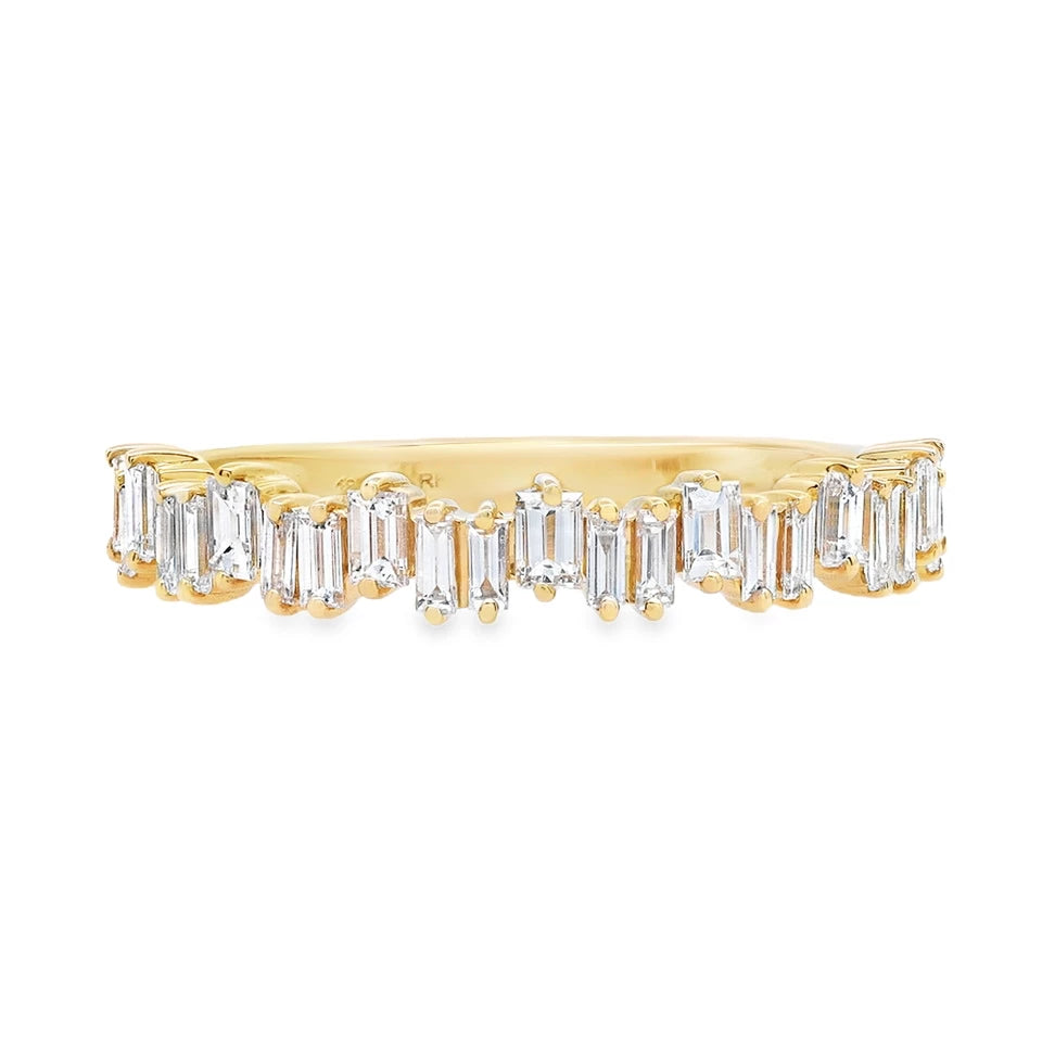 18K Floating Baguette Diamond Ring