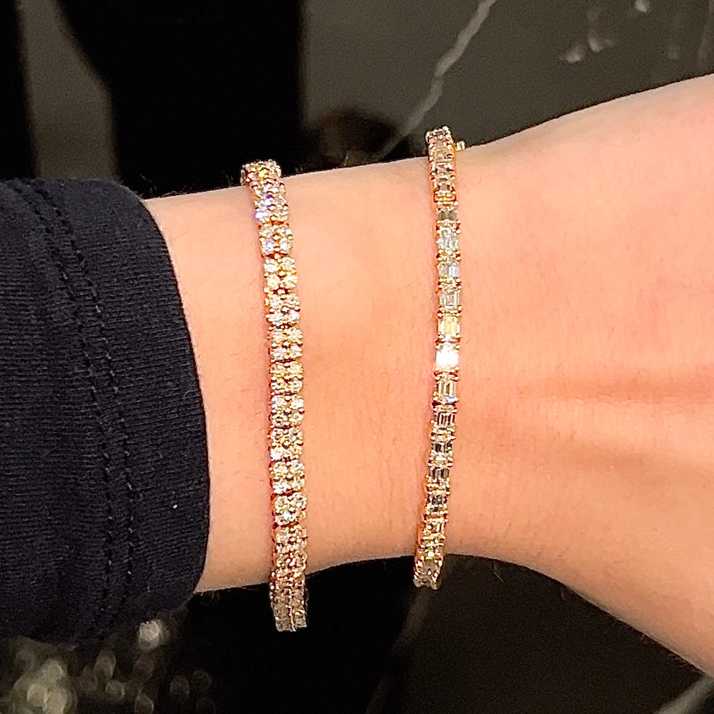 18K Two-Row Diamond Bracelet