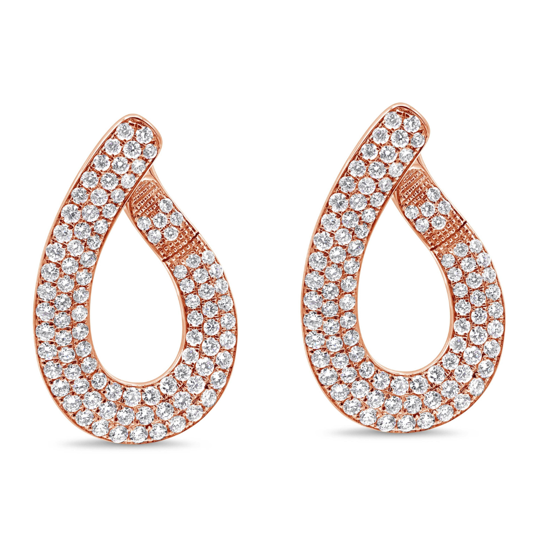 Closed Hoop Diamond Earrings