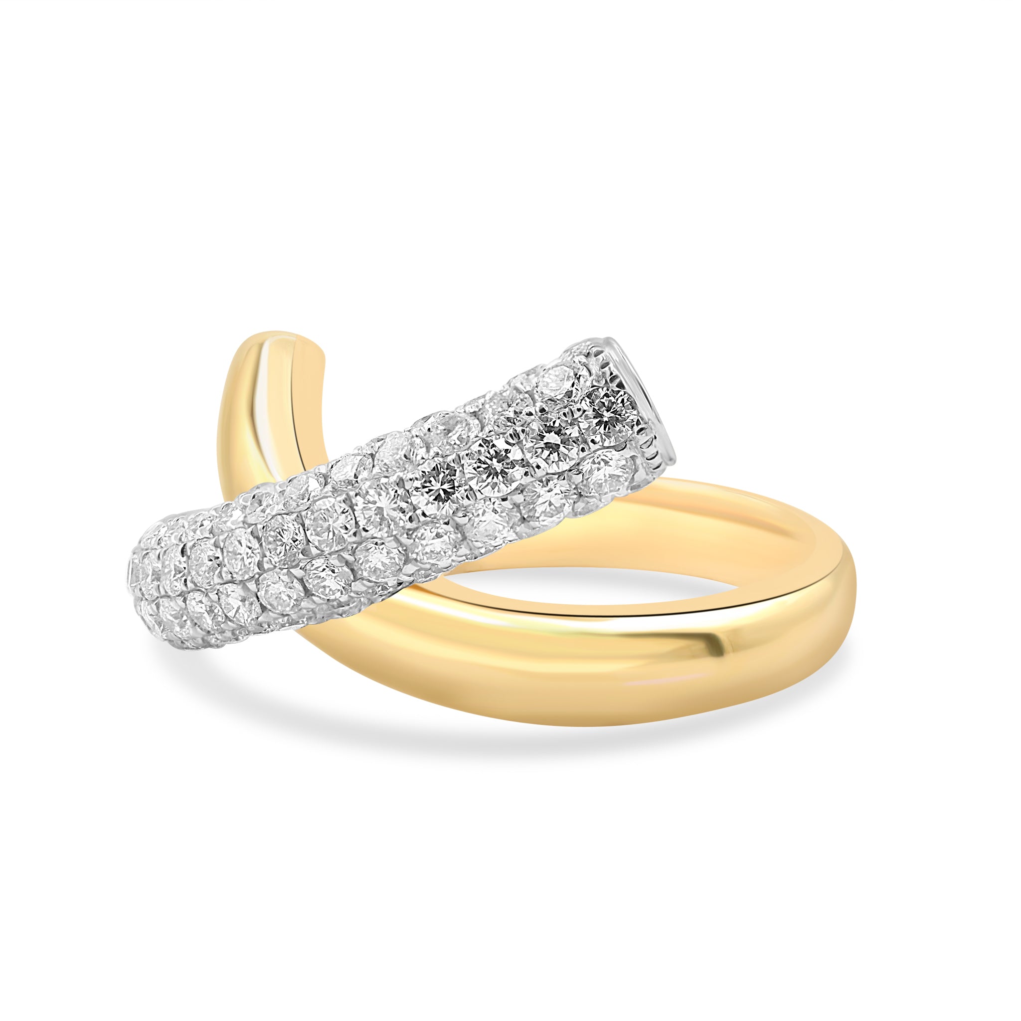 Diamond Crossover Ring