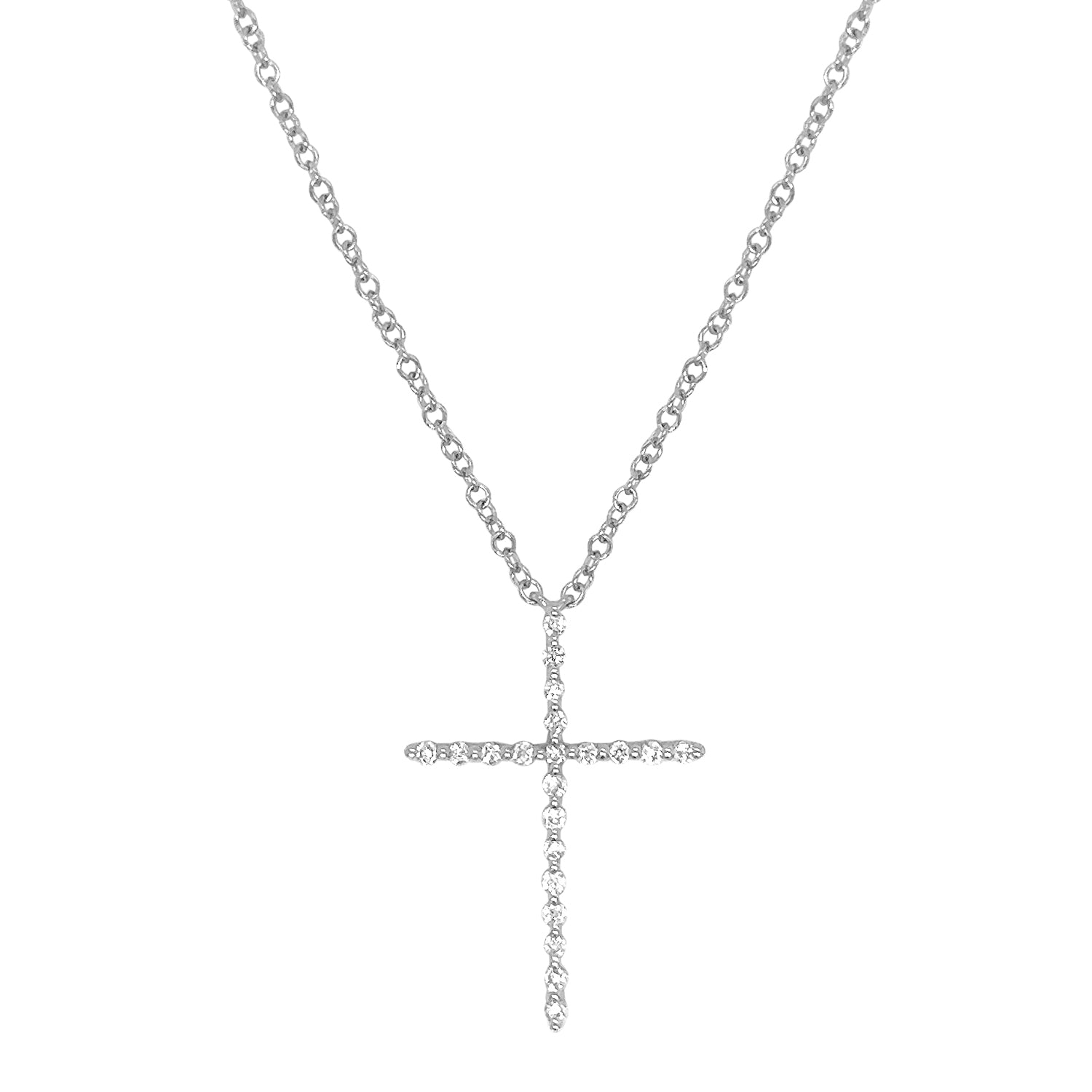 Single Prong Diamond Cross
