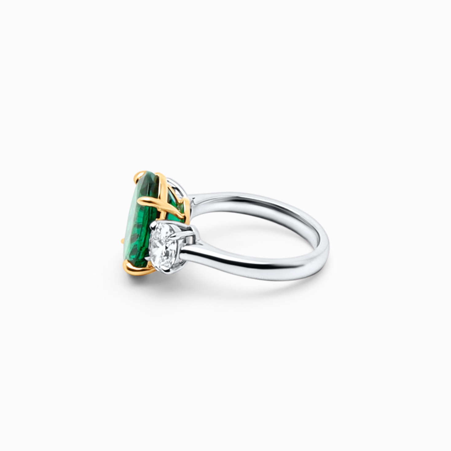 Oval Emerald And Diamond Ring