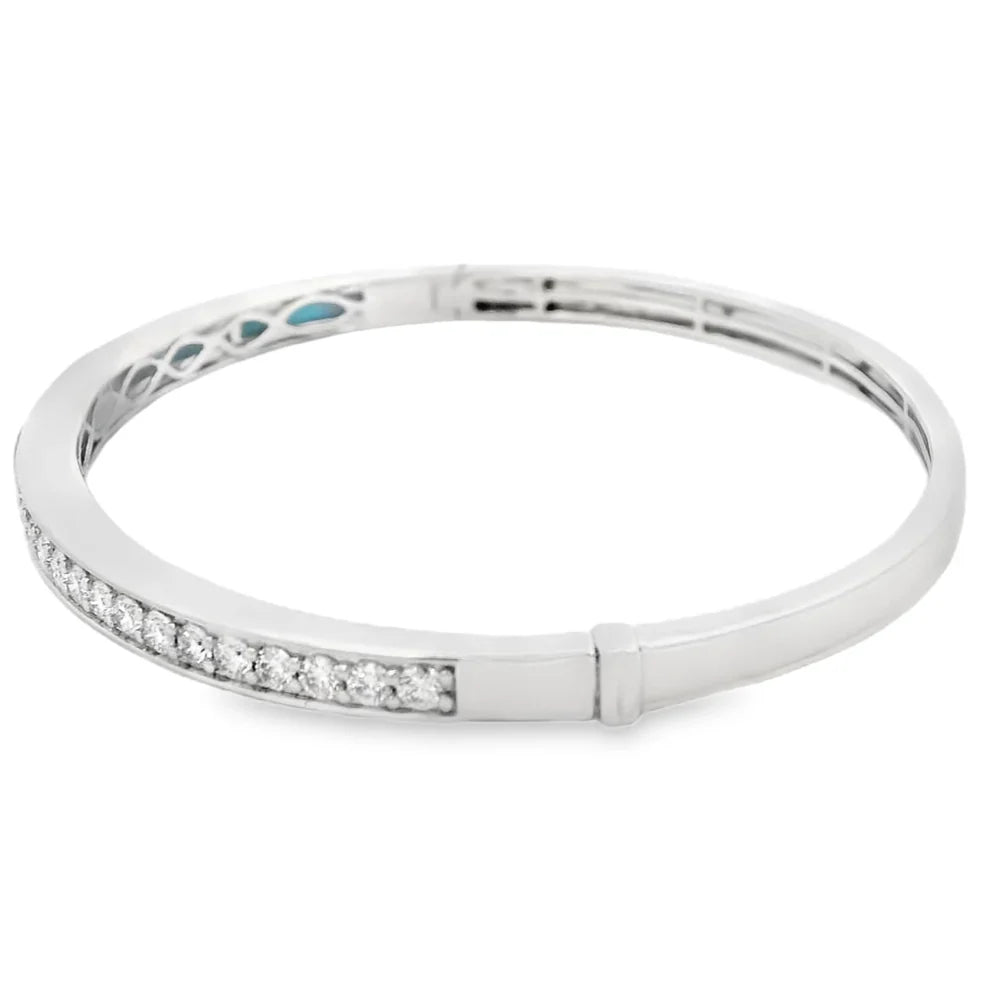 18K Diamond and Turquoise Bangle