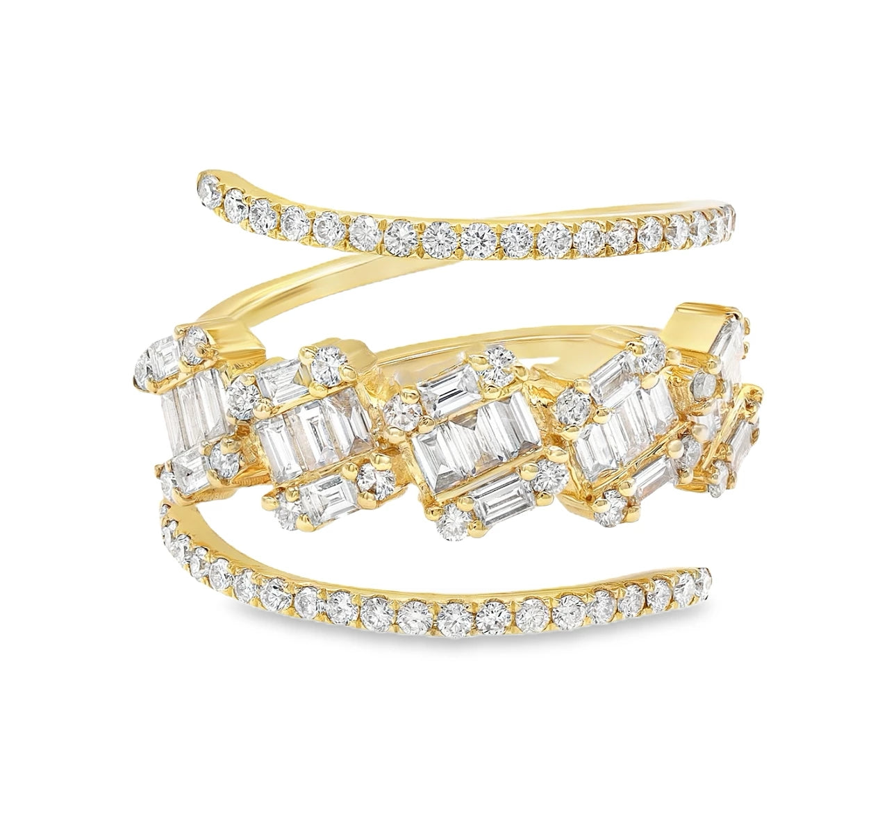 18K Style Stacked Diamond Ring