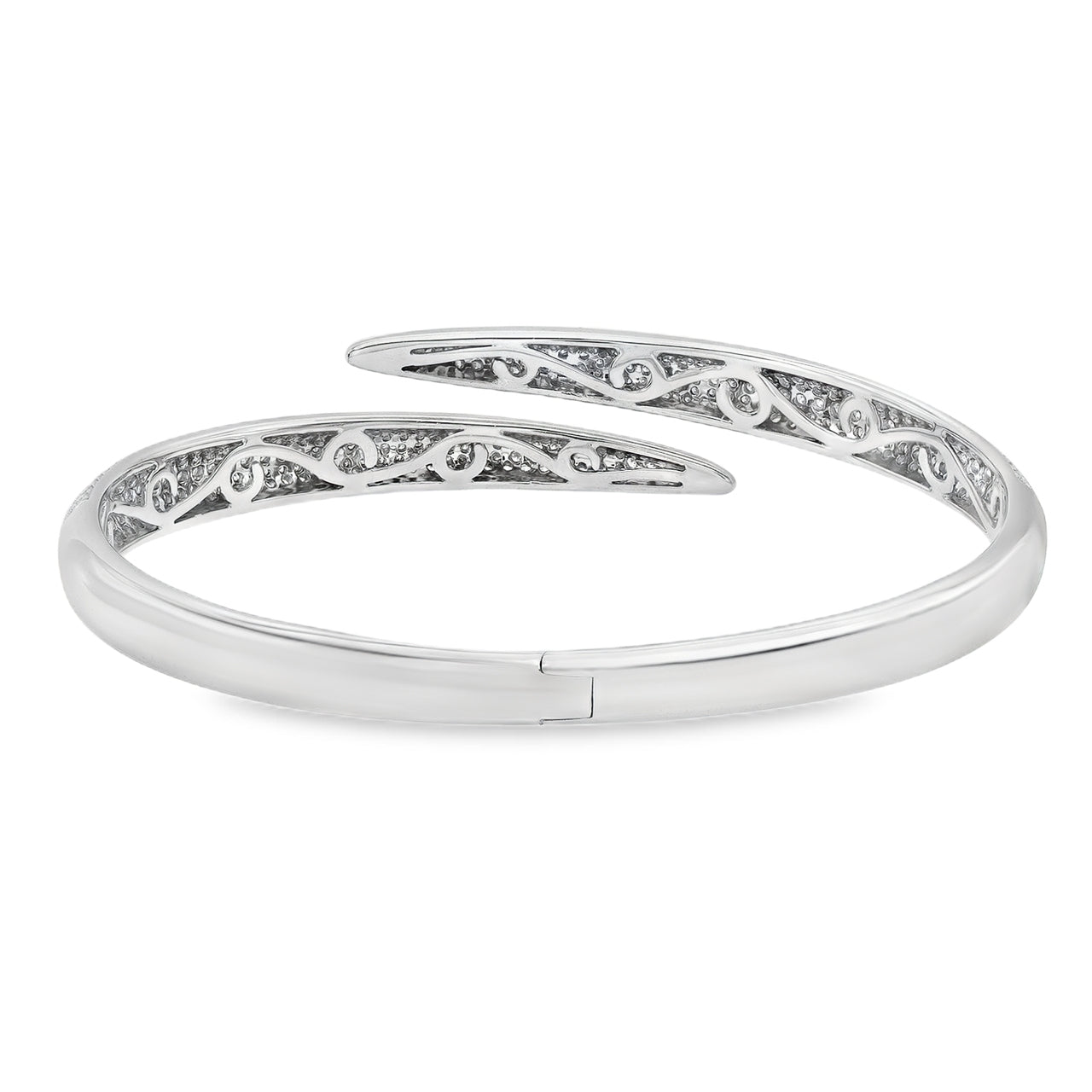 18K Pave Bypass Bangle (3CT)